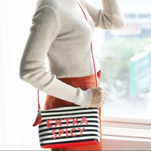 KATE SPADE EXTRA SPICY MILLIE BLACK MULTI STRIPE - Picture 5 of 6